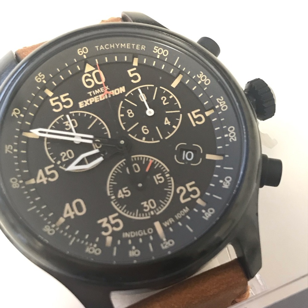 TIMEX Expedition Watch ⏱ REAL leather - NEW